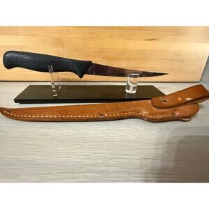 Vintage American Angler Fillet Knife Surgical Steel w/ Sheath
